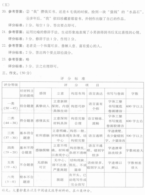 2014年湖南省衡阳市中考语文试卷及答案