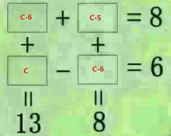 8 6 13 8四宫格数学题解法及答案
